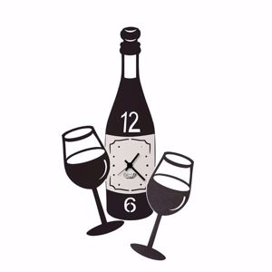 Picture of Arti e mestieri cin cin wall clock black colour for kitchen