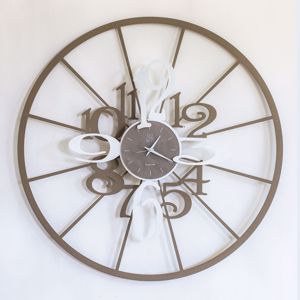 Arti e mestieri kalesy wall clock beige and white