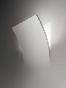 Isyluce recessed wall light, paintable concealed chalk sail