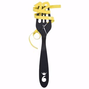 Picture of Arti e mestieri italy italy wall clock black-yellow for kitchen