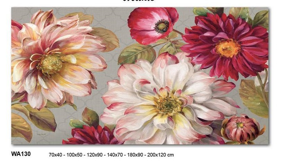 Picture of Manie wall artwork flowers print on canvas 140x70cm