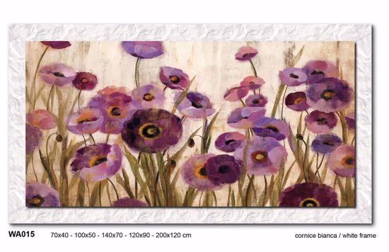 Picture of Manie wall artwork floral on canvas 140x70 with decoration and rhinestones