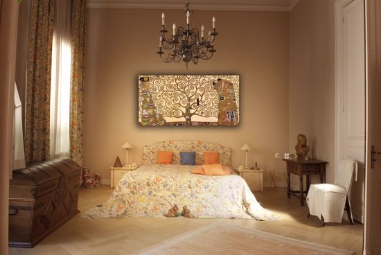 Picture of Wall artwork the tree of life by klimt print on canvas 140x70