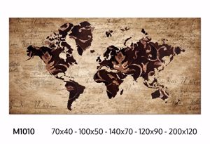 Picture of Manie wall artwork world map print on canvas 140x70