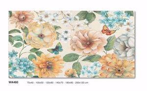 Picture of Wall artwork shabby chic flowers large canvas print 100x50