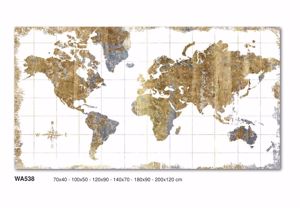 Picture of Wall artwork planisphere gold and silver canvas print 140x70