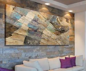 Picture of Wall artwork abstract marble effect canvas print 100x50