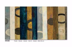 Picture of Wall artwork abstract ethnic stripes and circles canvas print 140x70
