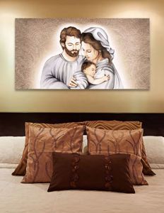 Picture of Contemporary art above bed 70x40 eco-leather glitter