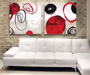 Picture of Manie 2 abstract wall artwork 120x120cm prints on canvas