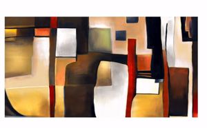 Picture of Manie modern wall artwork abstract print 140x70 print on canvas