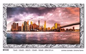 Picture of Manie brooklyn bridge print on canvas chrome frame 70x40