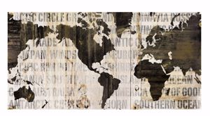 Picture of Manie artwork 120x90 world map faux leather