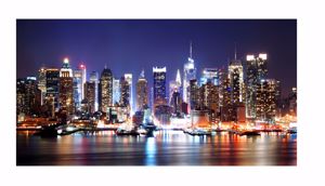 Picture of Wall artwork new york manhattan 140x70 faux leather high quality