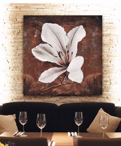 Picture of Wall art white lily canvas print 120x120
