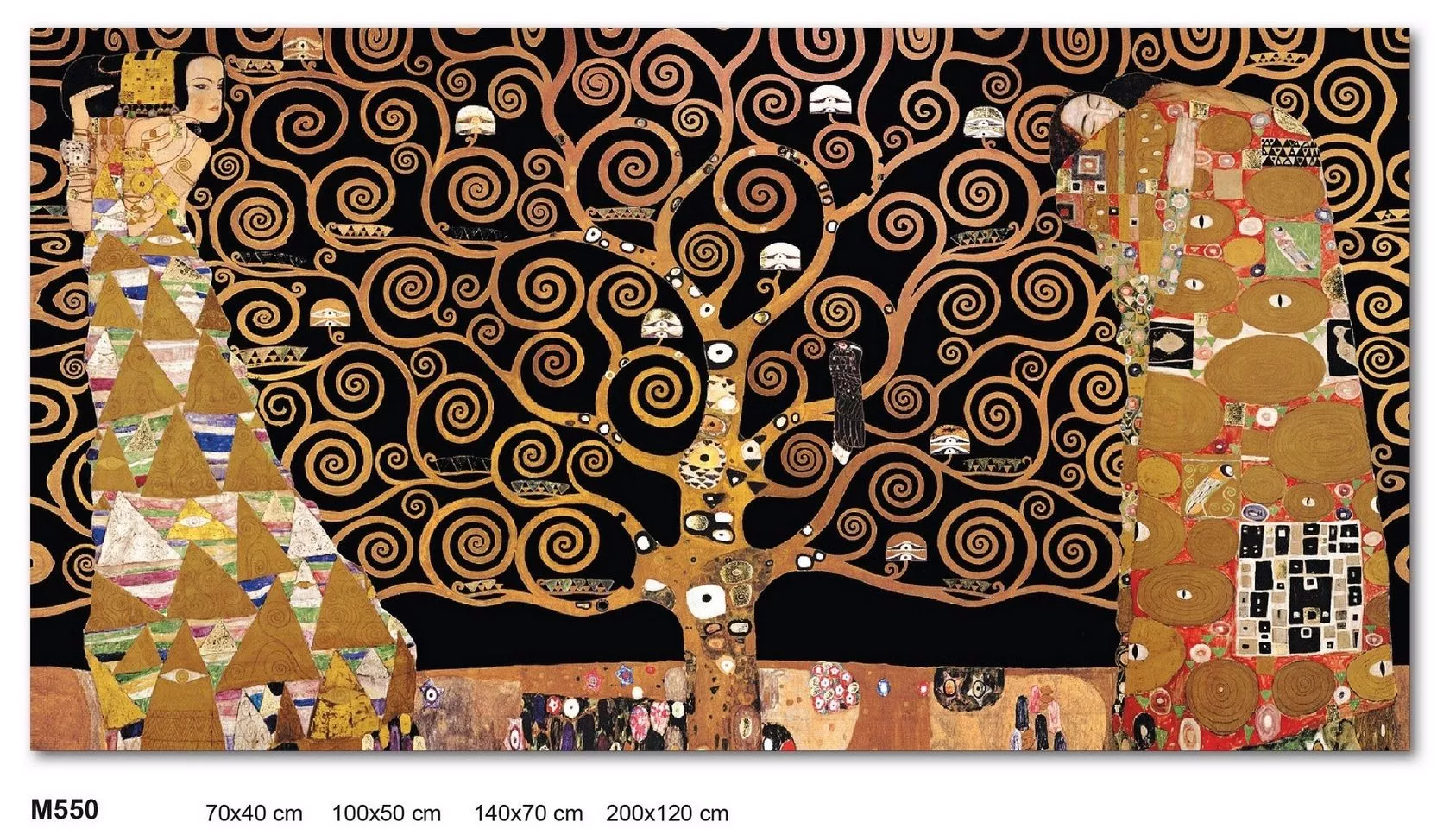 Murals XXL Tree of Life Canvas Pictures XXL Klimt Living Room l-a-0008-b-b