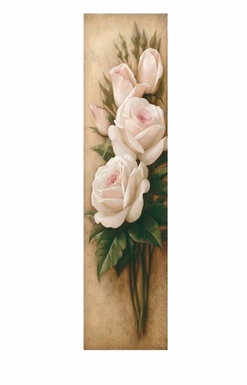 Picture of Wall artwork rose 150x50 vertical canvas print
