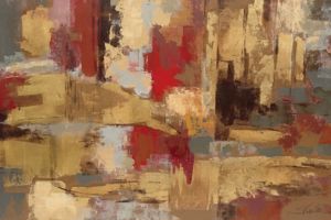 Picture of Wall artwork abstract shades of dove grey and bordeaux print on canvas 100x50