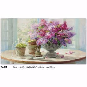 Picture of Wall artwork floral with still life on canvas 120x90
