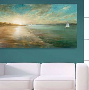 Picture of Wall artwork sunset beach print on canvas 120x90