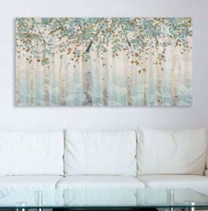 Picture of Wall art 100x50 white trees canvas print