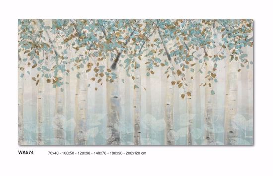 Picture of Wall art 70x40 white trees canvas print