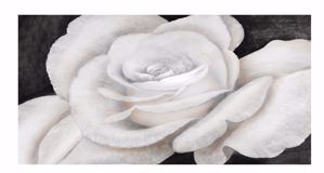 Picture of Quadro moderno rosa bianca 100x50 stampa su ecopelle