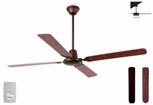 Picture of Faro malvinas ceiling fan with wooden blades