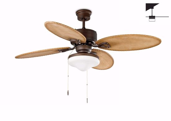 Picture of Faro lombok ceiling fan ethnic with blades and light