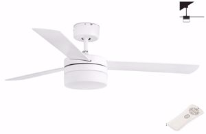Picture of Faro barcelona panay ceiling fan with baldes and light bicolour with light