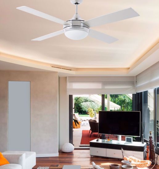 Picture of Faro barcelona icaria ceiling fan with blades and light