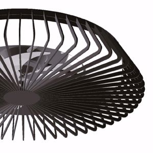 Picture of Ventilatore da soffitto moderno 18mq silenzioso con luce nero telecomando