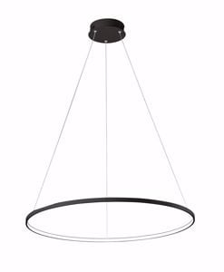 Affralux aluring grande lampadario moderno cerchio led 3200k nero diametro 80cm