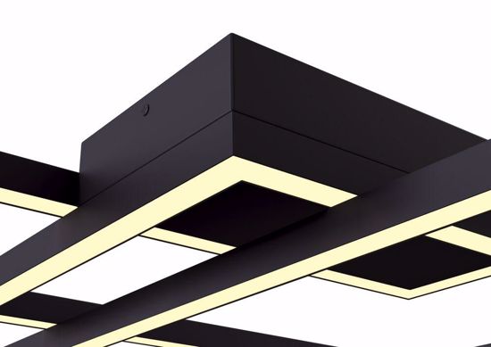 Picture of Big ceiling lamp geometrical shape black rectangular  80w 3000k outlet