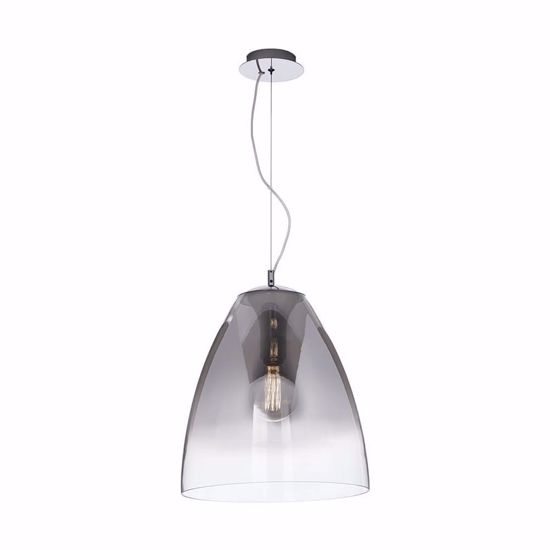Picture of Smoky suspension light mouth-blown glass diffuser ideallux