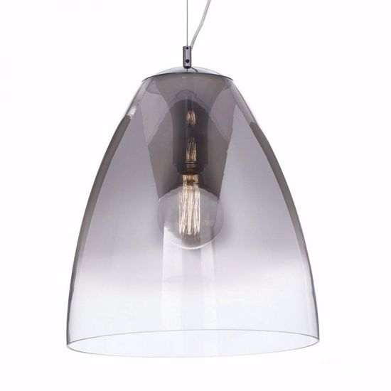 Picture of Smoky suspension light mouth-blown glass diffuser ideallux