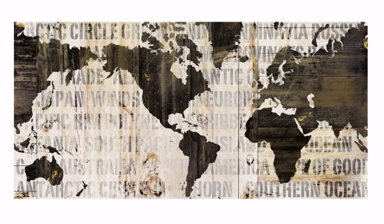 Picture of Wall artwork world map large print on canvas 200x120