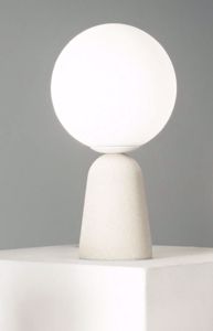 Picture of Ondaluce lampada cemento bianco da comodino moderna per camera da letto