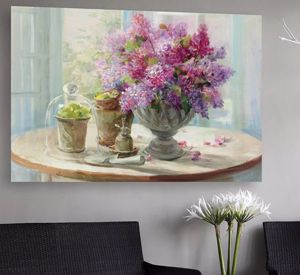 Picture of Manie wall artwork floral with still life on canvas 140x70