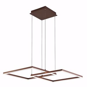 Picture of Lampadario per soggiorno moderno marrone quadrati led 50w 3000k