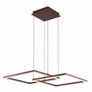 Lampadario per soggiorno moderno marrone quadrati led 50w 3000k