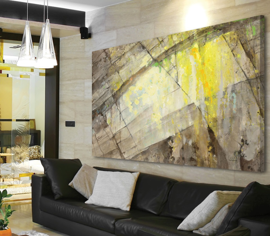 Picture of Manie modern wall artwork abstract print on canvas 140x70