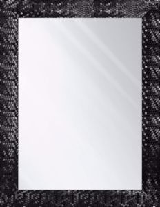 Picture of Specchio da parete cornice nera 50x70 rettangolare moderna per ingresso