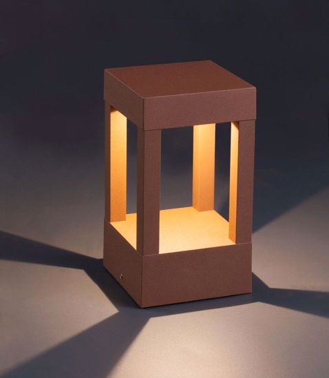 Picture of Faro agra p led beacon lamp outdoor lighting in rust brown finish modern design 