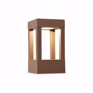 Faro agra p led beacon lamp outdoor lighting in rust brown finish modern design 