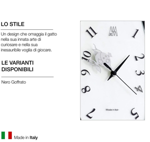 Picture of Grande orologio da parete nero ovale quadrante vetro
