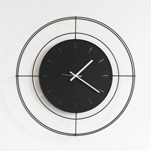 Arti e mestieri nudo wall clock ø59 black colour
