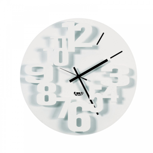 Picture of Arti e mestieri big perseo wall clock ø59 modern design white colour