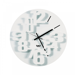 Arti e mestieri big perseo wall clock ø59 modern design white colour