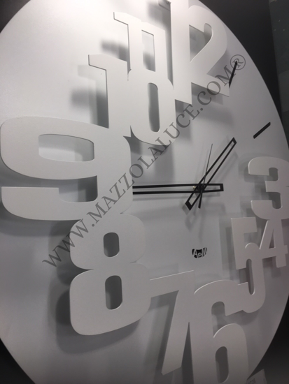 Picture of Arti e mestieri big perseo wall clock ø59 modern design white colour